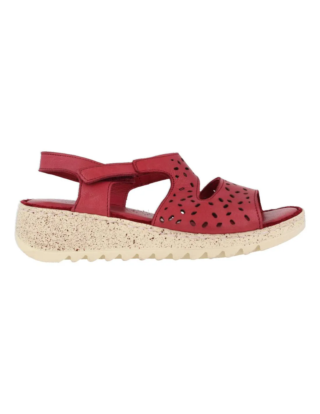 30´S - Sandalia de Piel con Cuña Budeos