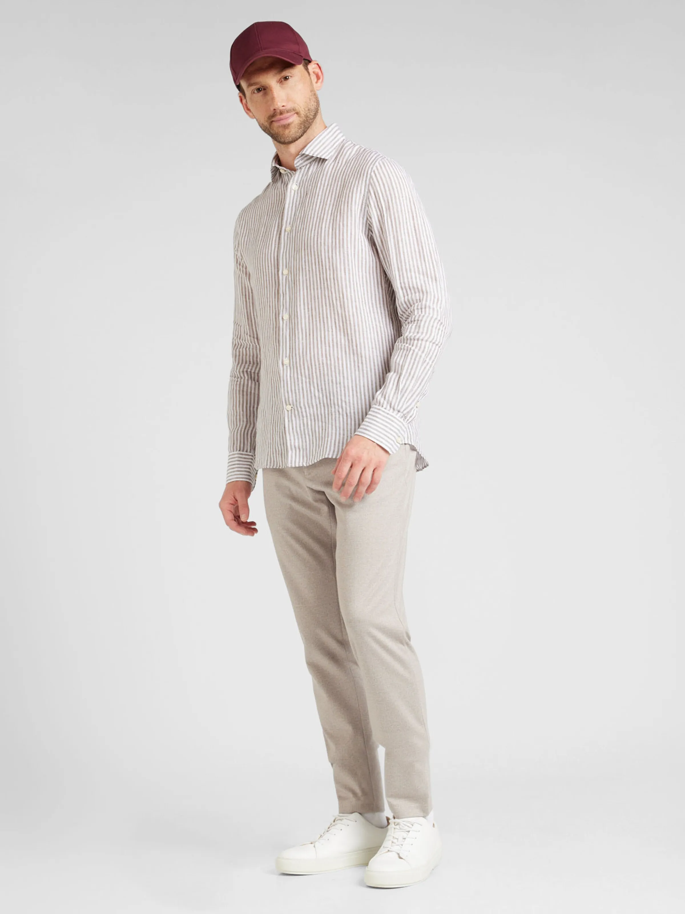 Ajuste regular Camisa 'Marc' Matinique en Chocolate
