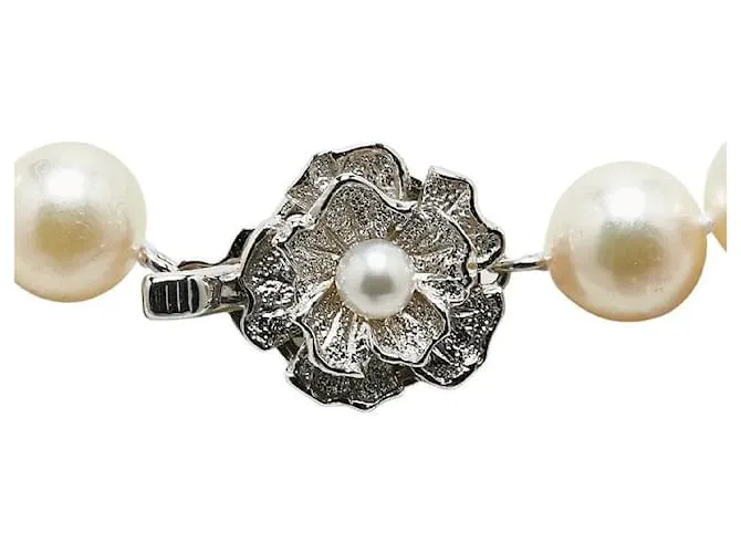 & Other Stories Collar de perlas con motivo de flor en plata SV925 en excelente estado 