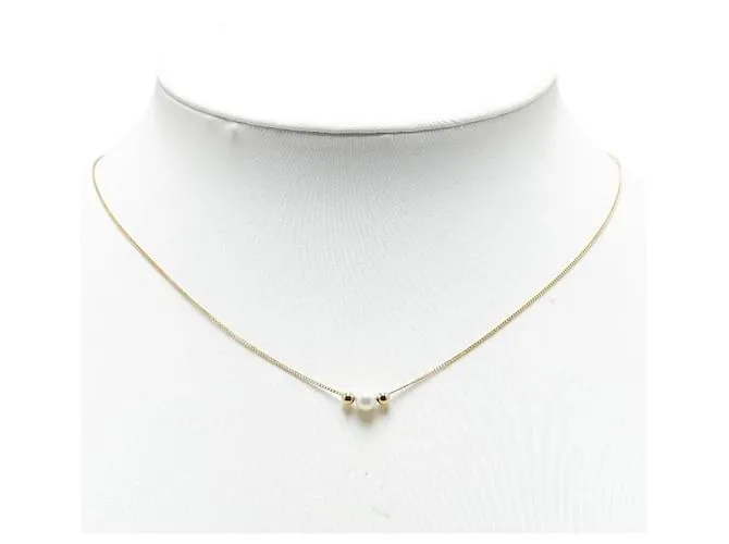 & Other Stories Collar de perlas en oro amarillo K18YG en excelente estado Dorado 