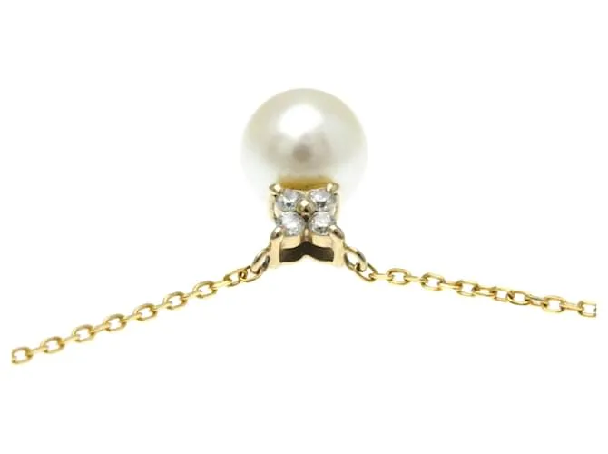 Autre Marque Collar Péndulo de Perla de Diamante Vendome Aoyama Dorado 