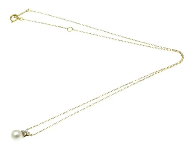 Autre Marque Collar Péndulo de Perla de Diamante Vendome Aoyama Dorado 