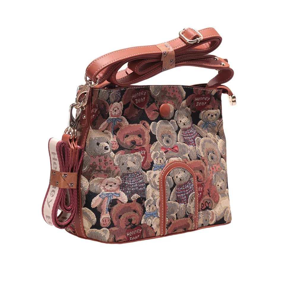 Bolso de Mano Tipo Satchel Osos Henney Bear H-357