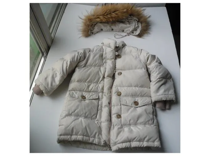 BONPOINT Chaqueta larga de plumas rosa palo 3 ans 