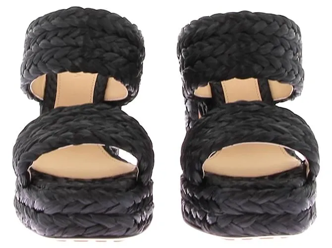BOTTEGA VENETA Sandalias T.EU 37 Tela Negro 