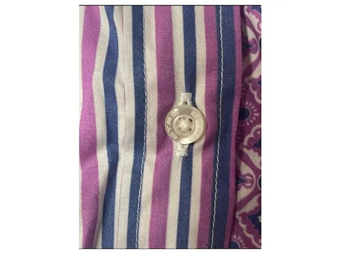 Camisa Etro multicolor lila con estampado paisley Lavanda 