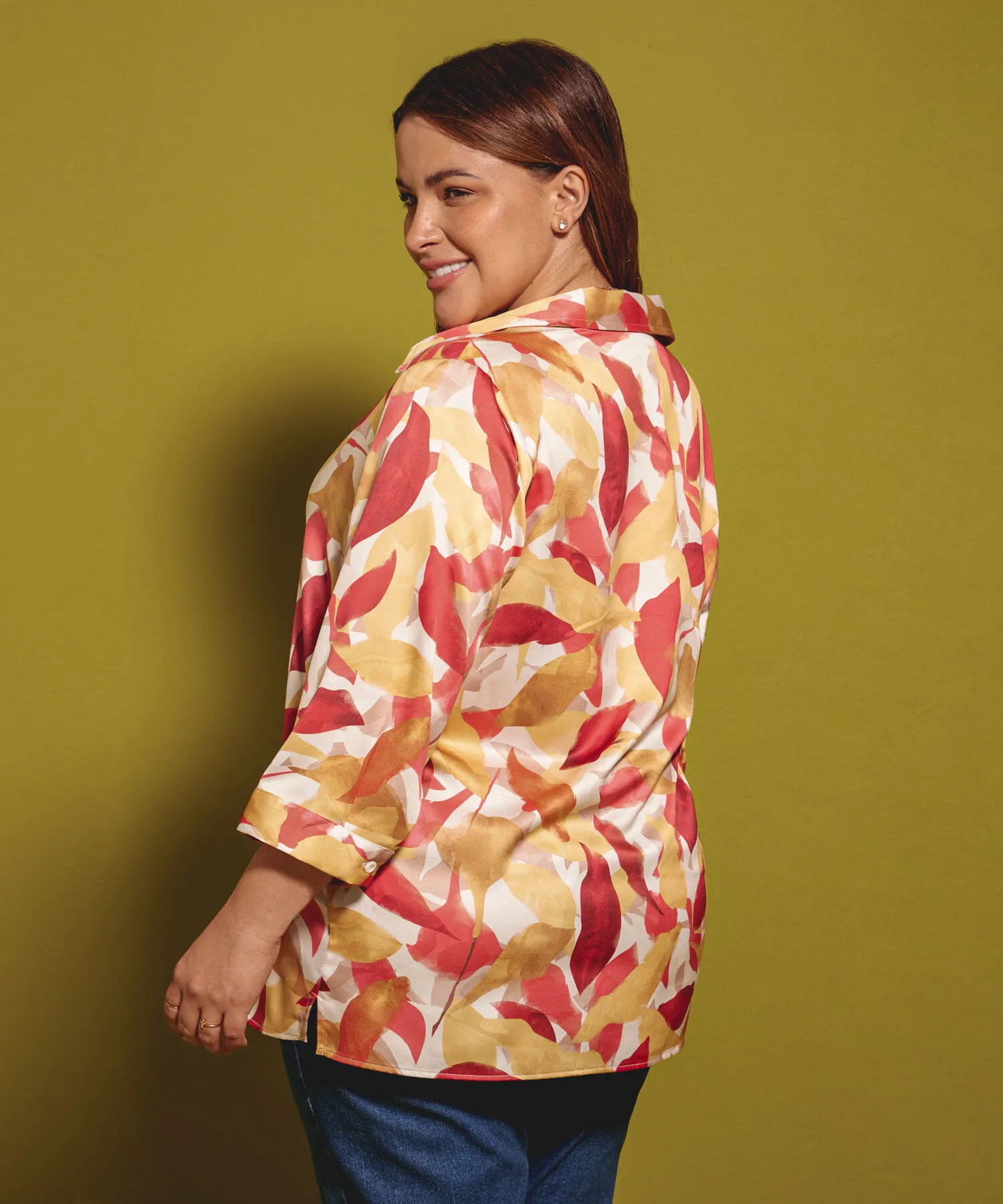Camisa Manga 3/4 Estampada-