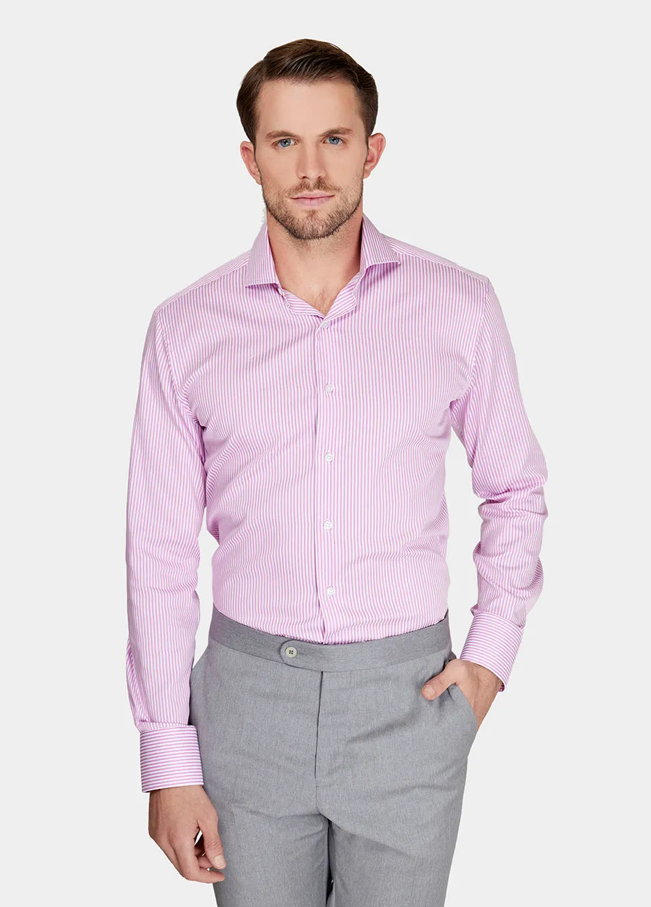 CAMISA RAYAS ROSA