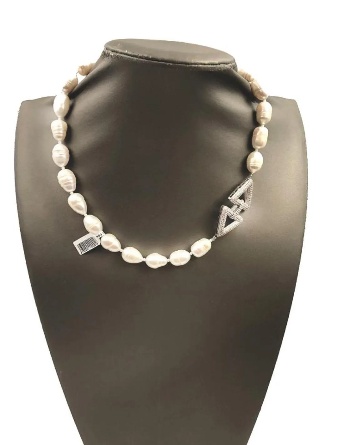 COLLARES DE PERLAS MUJER CON CIERRE DECORADO CON CIRCONITAS