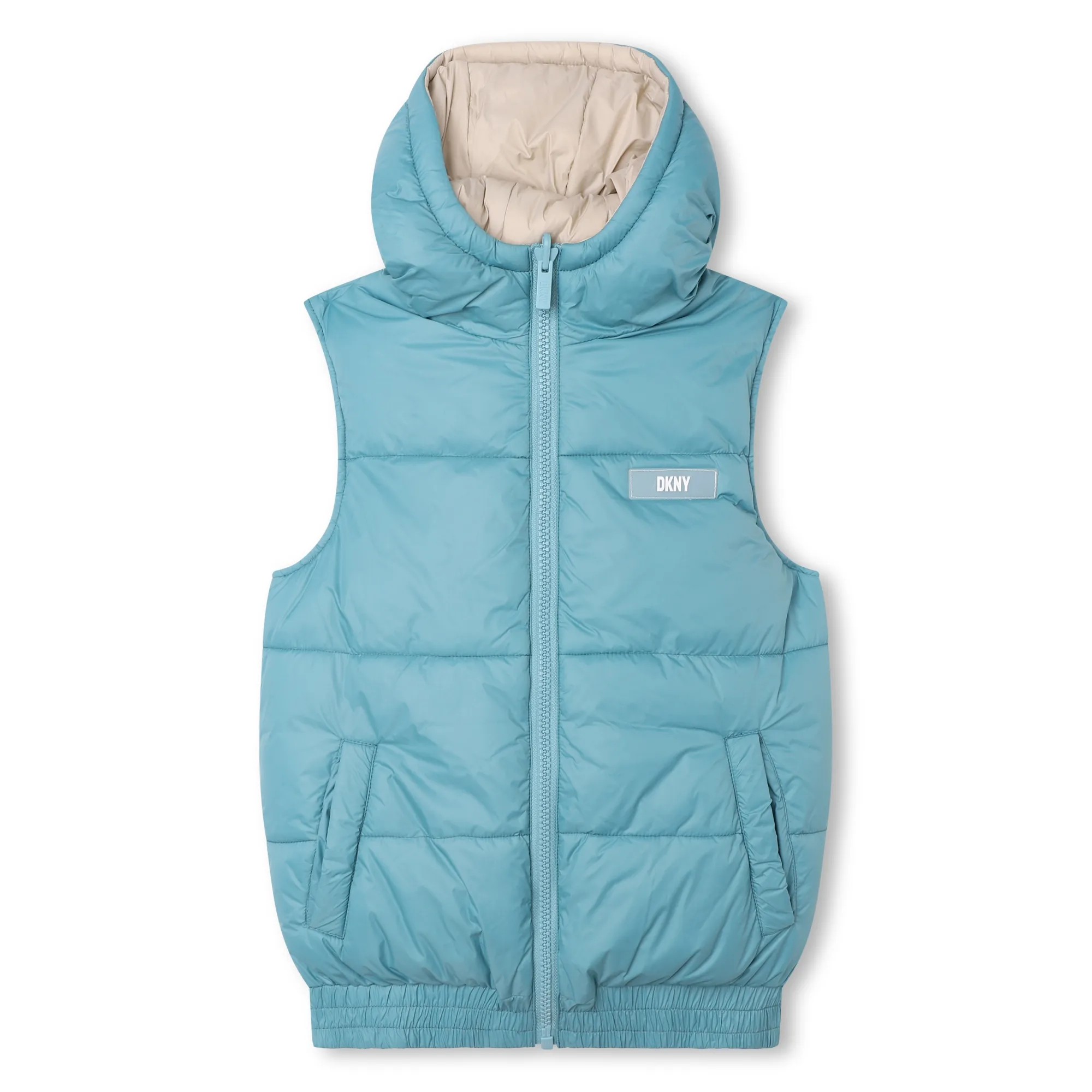 DKNY Plumas sin mangas con capucha