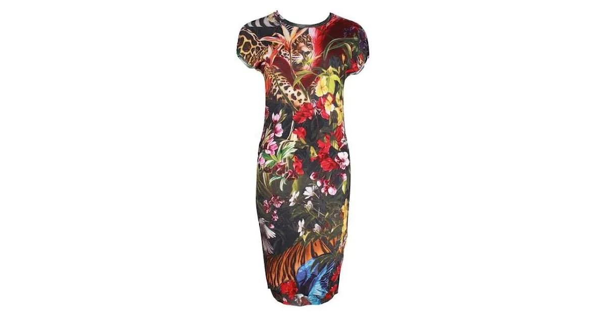 Fendi Vestido con print de flores multicolor 