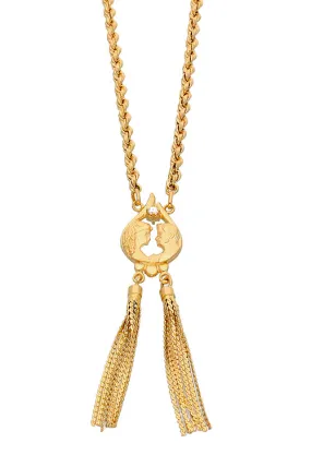 Gargantilla oro 18k cordón y motivo enamorados