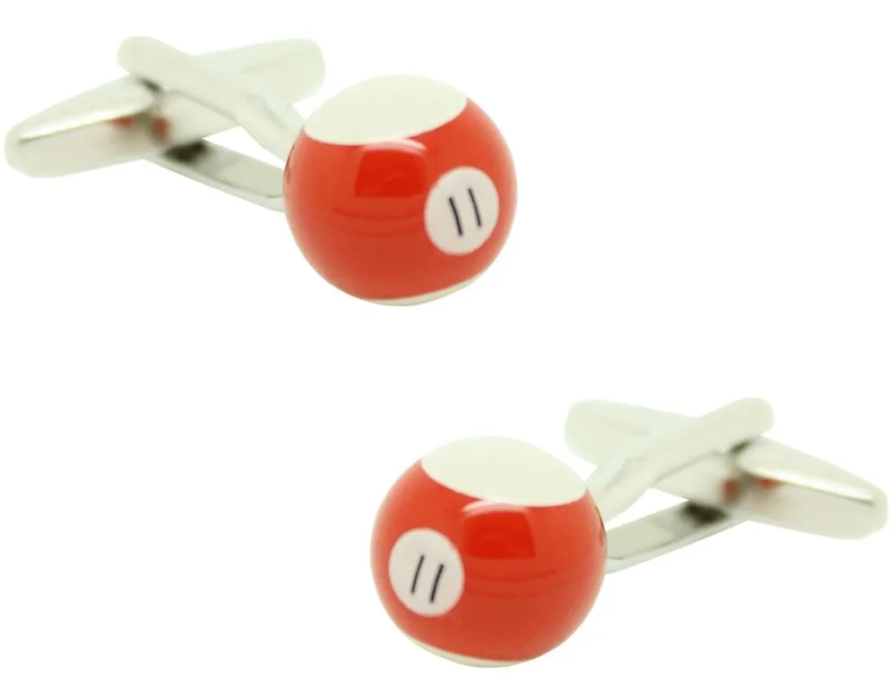 Gemelos para camisa Bola billar 11 Roja