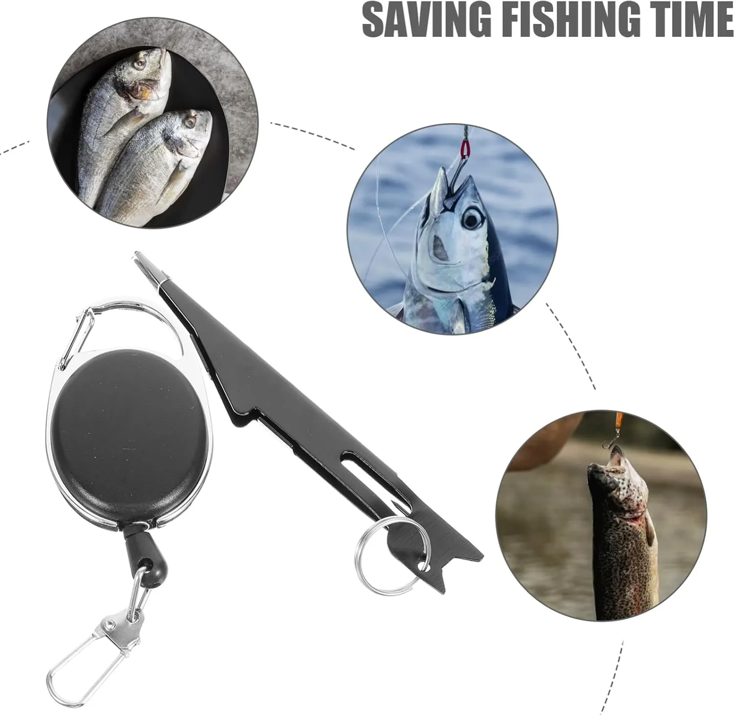 Kisangel 1 Juego Anillos desfogue Herramienta confiable para Pescadores Herramientas Herramienta de de Pesca de Atado rápido anu