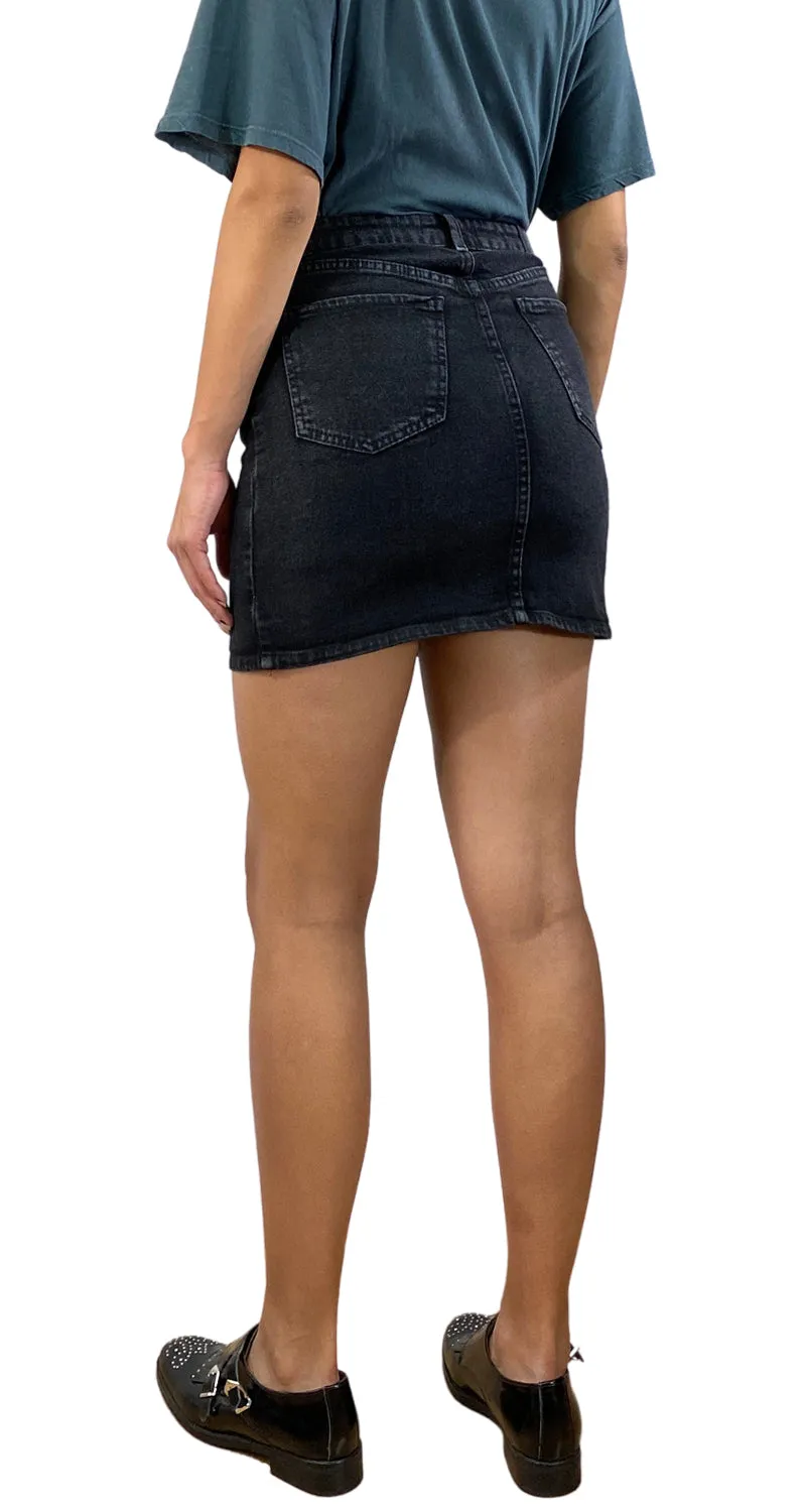 KÄPURA Falda Denim Negra