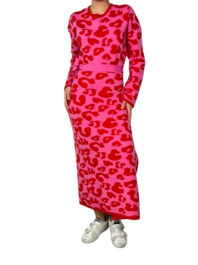 NEVER FULLY DRESSED Vestido Tejido Fucsia