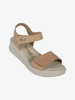 Riposella Sandalias de mujer con cuña y tiras de velcro.