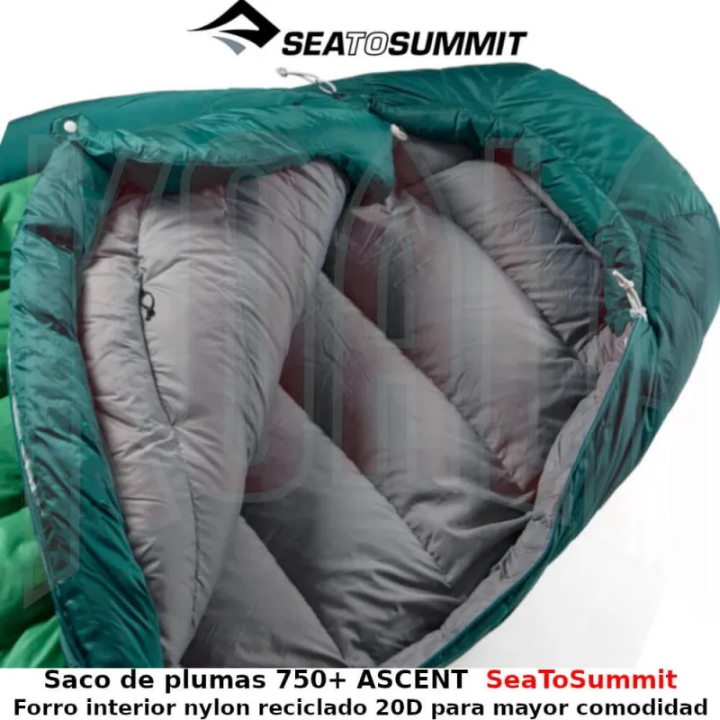 Saco de plumas 750+ ASCENT -9ºC SeaToSummit